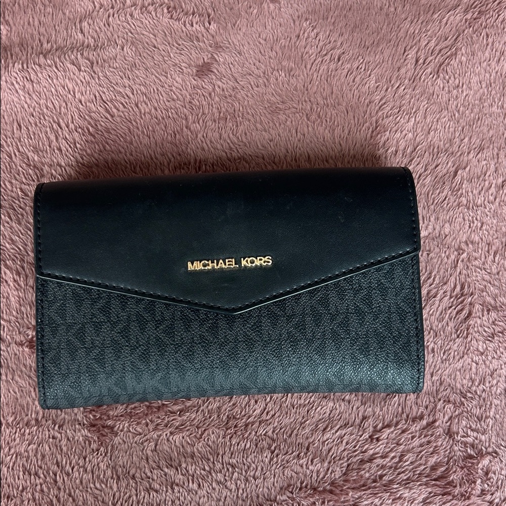 Michael Kors Black and Gold Women's Wallet
